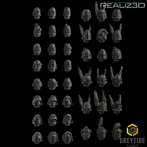 Space Marine Heads